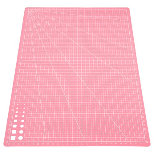ifundom Tapete de Corte A3 Doble Cara Antideslizante para Manualidades Grabado y Acolchado Plástico Duradero Rosa 45×30 CM Base Profesional para Proyectos de Bricolaje y Protección de