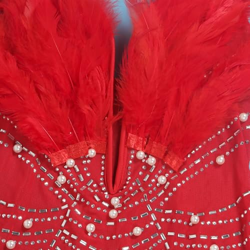 Image of PORRCEY Women's Sexy Rhinestone Mesh See Through Party Night Prom Dress