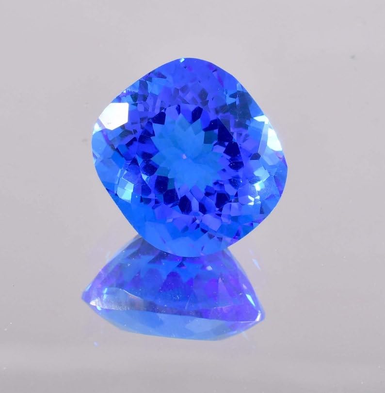Tanzanite naturelle 18x16mm coussin pour création de bijoux DIY
