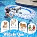 Hyran Hundepool-Schwimmring, Wasserspielzeug, Hundepool Große Hunde, Aufblasbares Schwimmendes Floß Schwimmende Hundeliege für Haustiere für Wasserspiele Im Freien