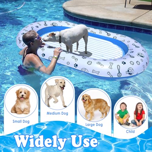 Hyran Hundepool-Schwimmring, Wasserspielzeug, Hundepool Große Hunde, Aufblasbares Schwimmendes Floß Schwimmende Hundeliege für Haustiere für Wasserspiele Im Freien