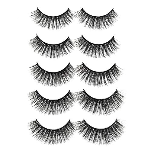 BONNIE CHOICE 32 Pcs Magnetic False Eyelashes Extension, No Glue Ideal for Deep Round Eyes Triple Magnet Hand Made Fake Eye Lash Extension False Set for Natural Look (8 Patterns) (5 Pairs #2)
