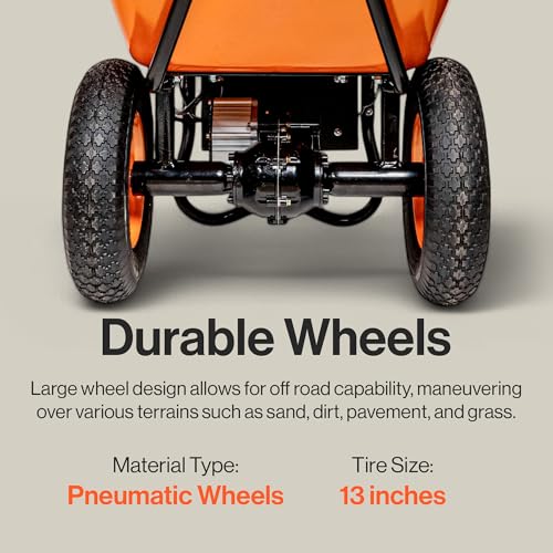 Image of SuperHandy Electric Wheelbarrow Utility Cart, 48V, 330 lb, Power Wagon