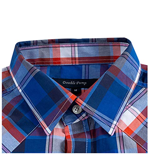 Western Shirts for Men with Snap Buttons Regular Fit Plaid Mens Long Sleeve Shirts Casual3