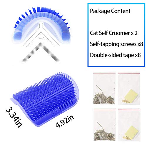 image for STARROAD-TIM Cat Self Groomer with Catnip, Cat Self Grooming Wall Brus