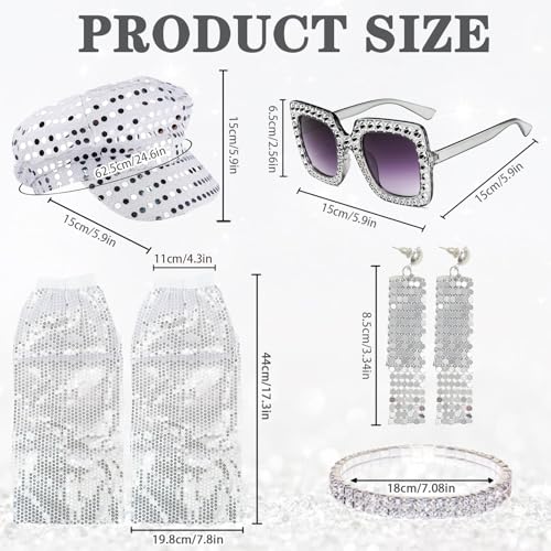 5Pcs 70s Disco Accessories, 70s Fancy Dress Women Accessories - Image 2