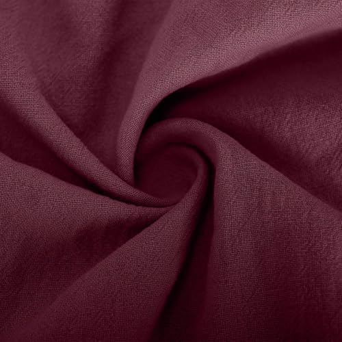 Linen Pants Women Summer Drawstring Waist Wide Leg Loose Cotton Linen Palazzo Pants Vacation Beach Pants with Pockets4