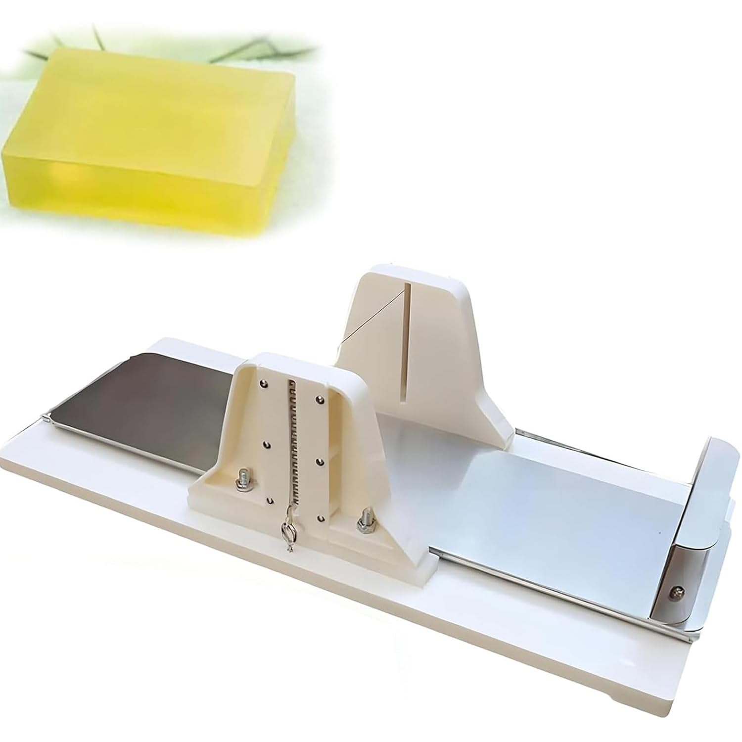 Handgefertigte Seifenschneidemaschine, Einstellbarer Drahtseifenschneider, DIY Handgemachte Seifenkerzen Trimmen Schneidwerkzeuge, Skala Max, für DIY Seife, Käse