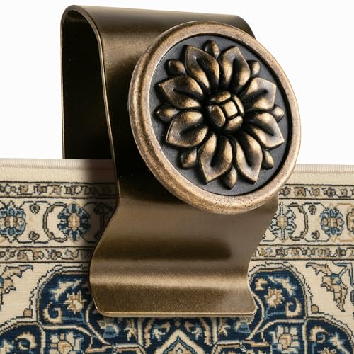 Quilt Hanger for Wall for Display 4 Pack Stainless Steel Tapestry Hangers Tapestry Hangers for Walls (Bronze)