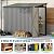 4' x 8' Outdoor Lean to Storage Sheds Outdoor, Heavy-Duty Lean to Garden StorageShed, Metal Wall Side Bike Shed & Outdoor Storage