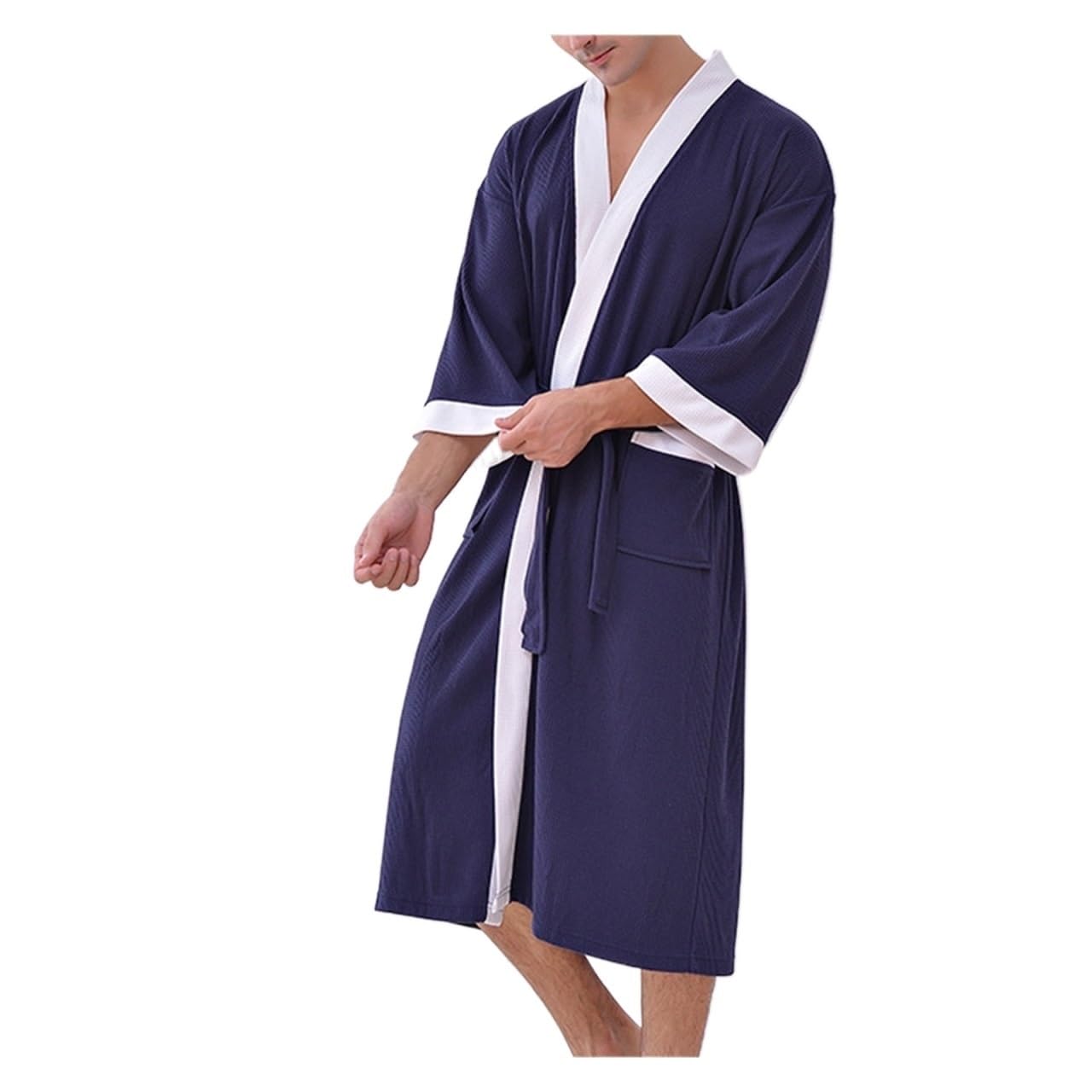 Peignoir Kimono Couple en coton léger pour le printemps et l'été taille M