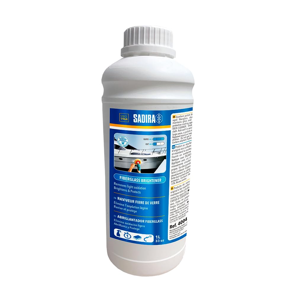 Sadira 4004 abrillantador Fiberglass Crema 1 LITRO, Adultos Unisex, Blanco
