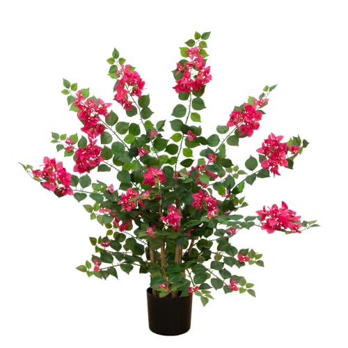 Nearly Natural 42 in Artificial Bougainvillea Tree with Pink Blooms