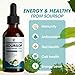 (2 Pack) Soursop Graviola Liquid Drop with Elderberry & Lion Mane Mushroom, Soursop Bitter Liquid for Immune, Gut, Antioxidants, Cell & Energy Support, Sugar-Free, 3X Power Herbal, Natural Flavor