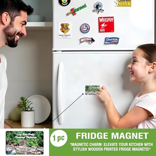 Image of Elegant Fridge Magnet with Themes |Rectangular Size Refrigerator Magnet with Magnetic Rubber Back | Pack of 1, 8.6cm X 5.4cm (Cherapunji Meghalaya)