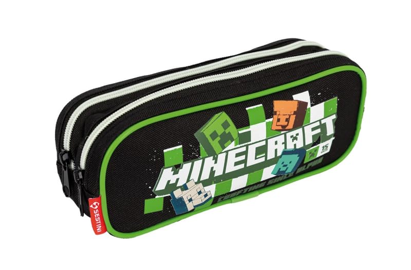 Estojo Sestini Minecraft Plus Color 2Fecho 6629