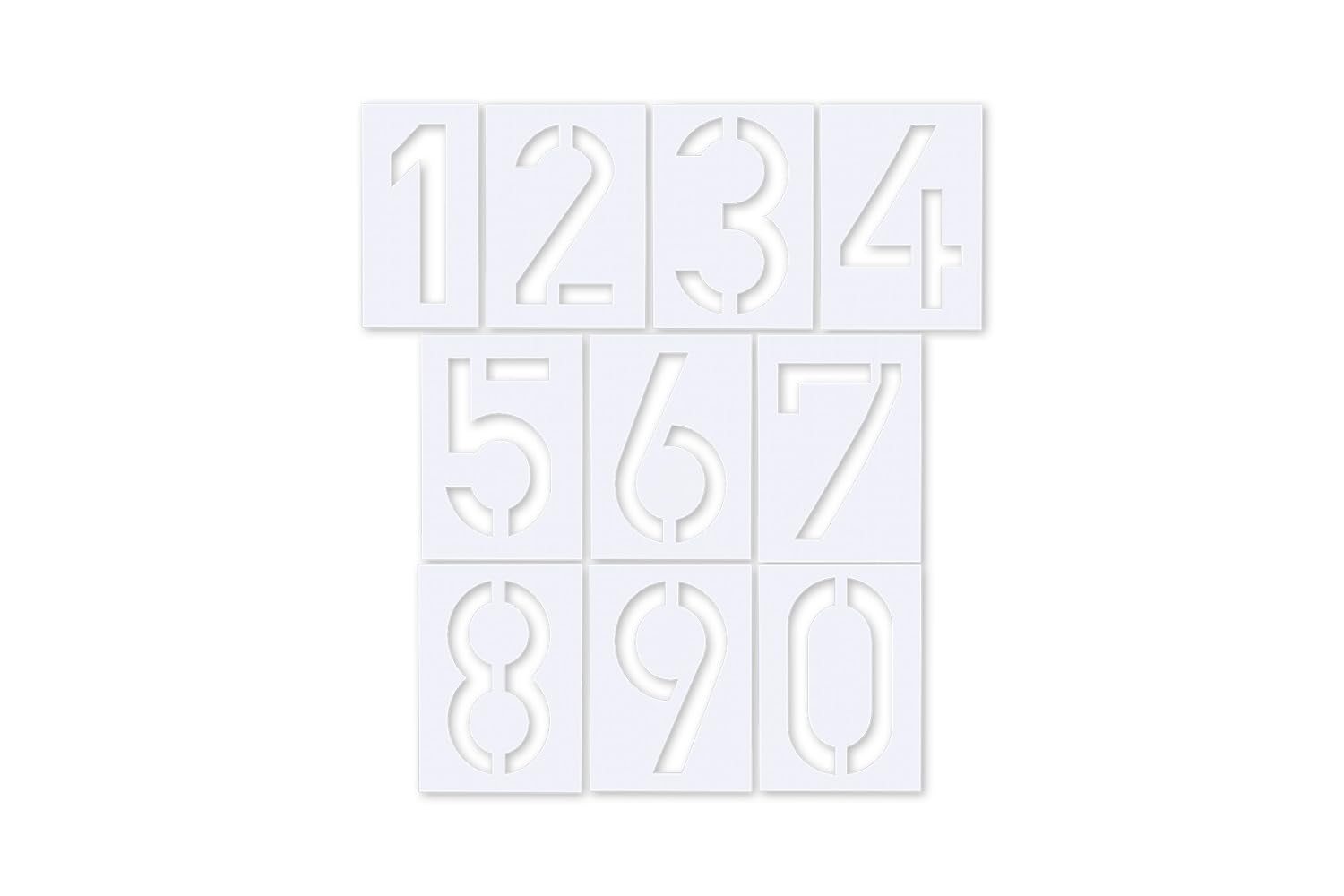 reflecto Sprühschablonen-Set Zahlen 0-9 – aus Aluverbund - wiederverwendbar