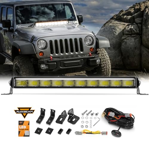 Auxbeam 52 Inch LED Light Bar 350W 31500LM Anti-Glare Offroad LED Driving Light Dual Row Offroad Flood Driving Beam Auxiliary Work Light for Truck ATV UTV SUV Boat 4x4 Jeep 52 In Dual Row Li