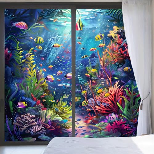 Película adhesiva decorativa para ventanas 35.4x63 pulgadas x2 miniatura 1