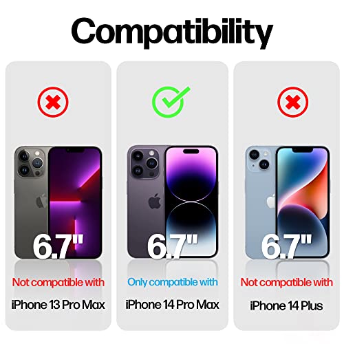 Coque iPhone 14 Pro Max anti-rayure avec outil d'installation vitre sans bulle