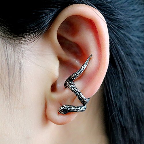 Vintage Stainless Steel Ear Cuff Earring No Piercing Cartilage Clip On Earrings Gothic Punk Earring Hoop (Snake 3) #TOP6