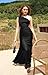 Memoriesea Women's Elegant Sleeveless One Shoulder Bodycon Evening Cocktail Maxi Dress Black