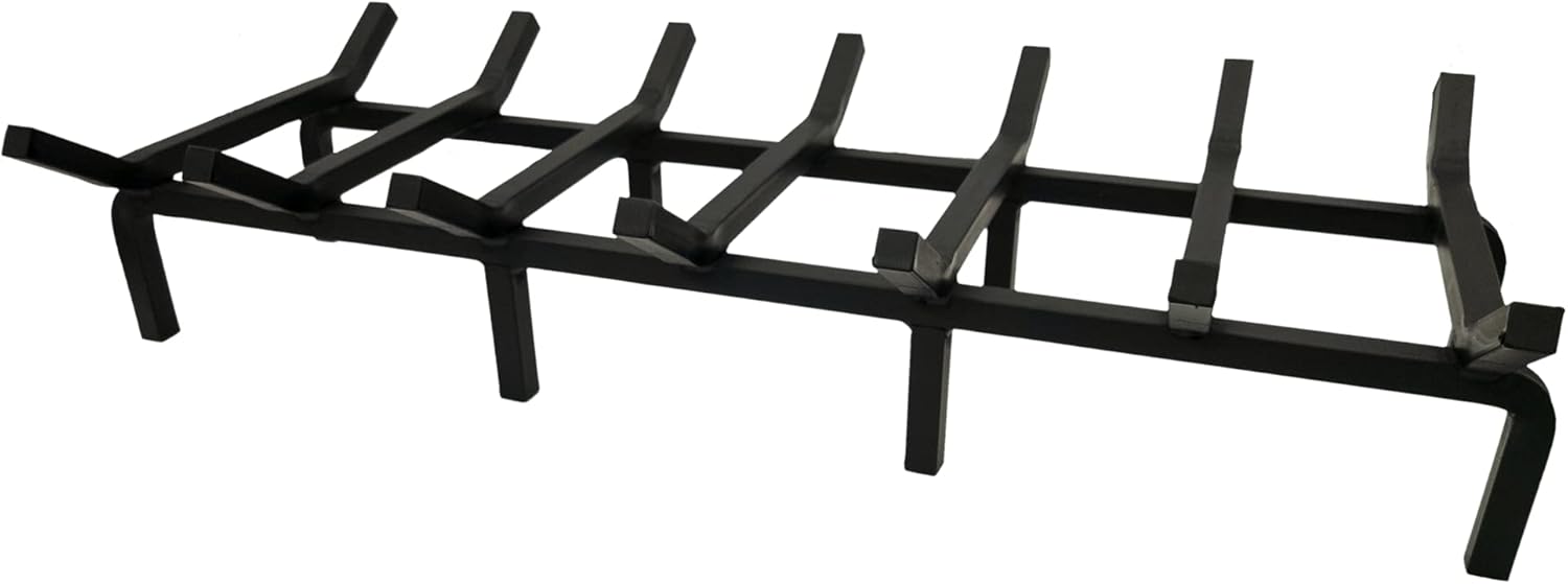 SteelFreak Super Heavy Duty Rectangular Fireplace Grate - Made in The USA (33Inch)