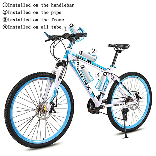 Image of FiveBox Bike Water Bottle Holder, 1Pack Lightweight Aluminum Alloy Cycling Bicycle Water Bottle Cage Holder Bracket for Outdoor Activities (Blue), Bike Accessories