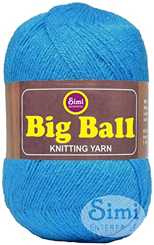 Image of Big Ball Froji Blue (200 gm) Wool Ball Hand Knitting Wool /Art Craft Soft Fingering Crochet Hook Yarn, Needle Knitting Yarn Thread dyeC C DGC