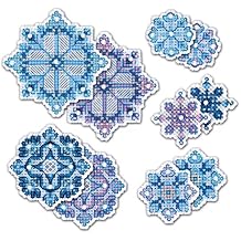 RIOLIS - Snowflakes 1889AC, Cross Stitch Kits 312" x 312", Cross Stitch Kits for Beginners & Advanced, Crossstitching Kit Adult, Embroidery Counted Stitching Kit