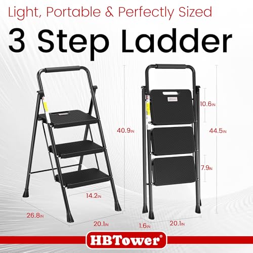 Folding Step Stool with Wide Anti-Slip Pedal - image 6