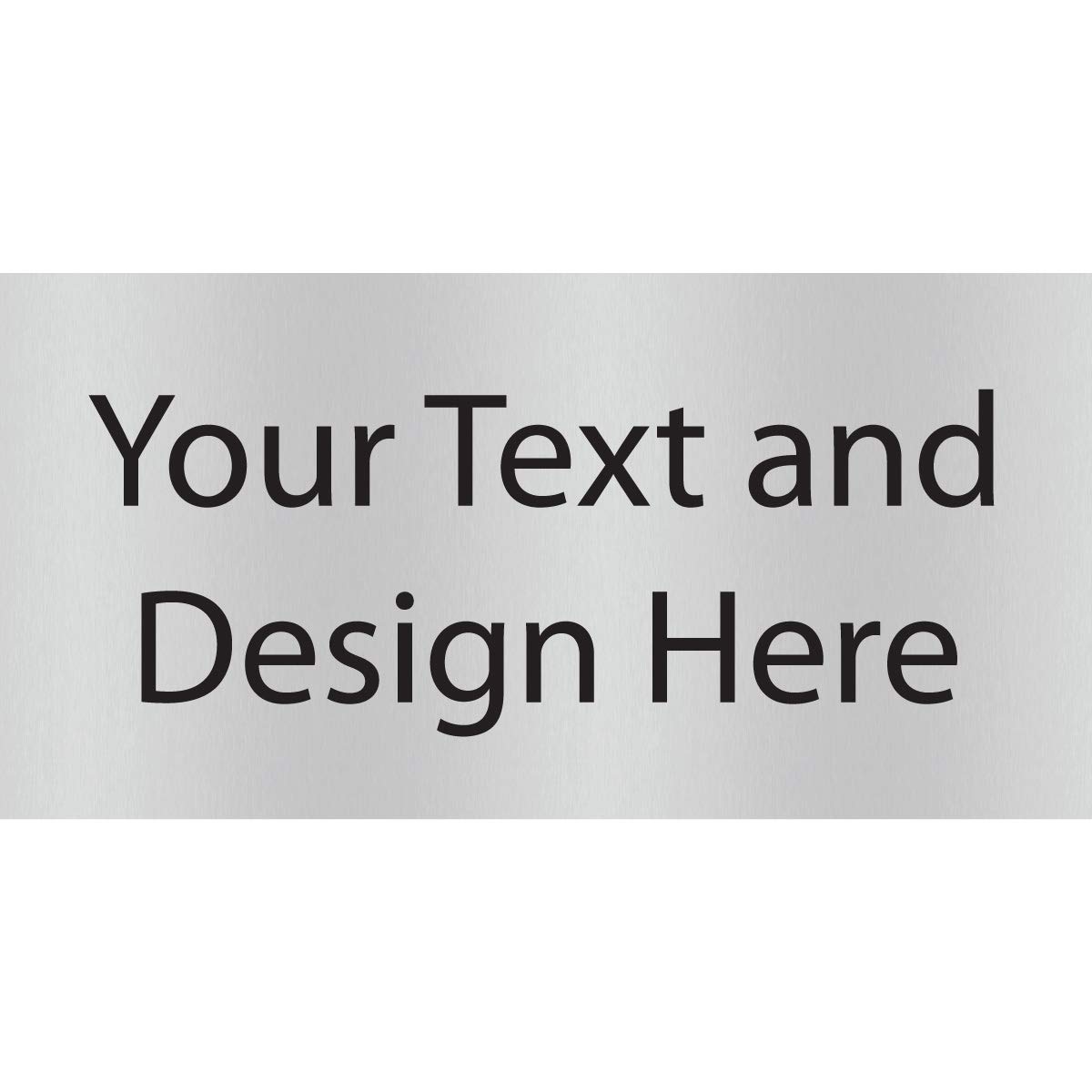 Custom Personalized Laser-Engraved Plastic Signs - Perfect for the Office, As Labels, Directional Signs, Instructions, or in a Shadow Box (Silver W/Black, 8 x 4