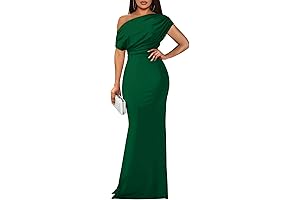 Stunning Sleeveless Off-Shoulder Evening Dress