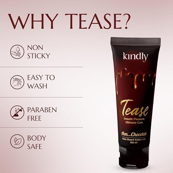 Image of Kindly Pleaser Delay /Topical Spray 20 Gm With Water-Based Edible Chocolate Lubes /Lubricant, 100 ML | Non-Transferrable Spray For Men| Long Lasting Fun | Smooth, Long-Lasting & Skin-Friendly | Non Sticky, Paraben Free, Body Safe