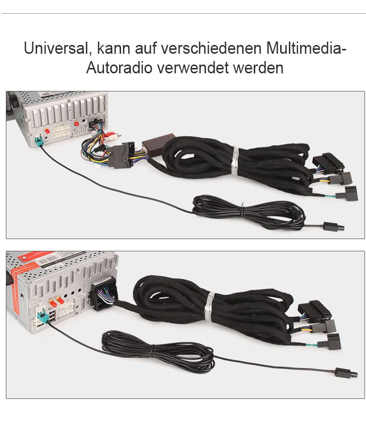 erisin BZ6M Cavo di prolunga radio Power & Fakra per Mercedes Benz W211 W463 W219 W215 W220 E/G/CL/CLS/S Class Autoradio, lunghezza: 6 m, 40-Pin-Quadlock