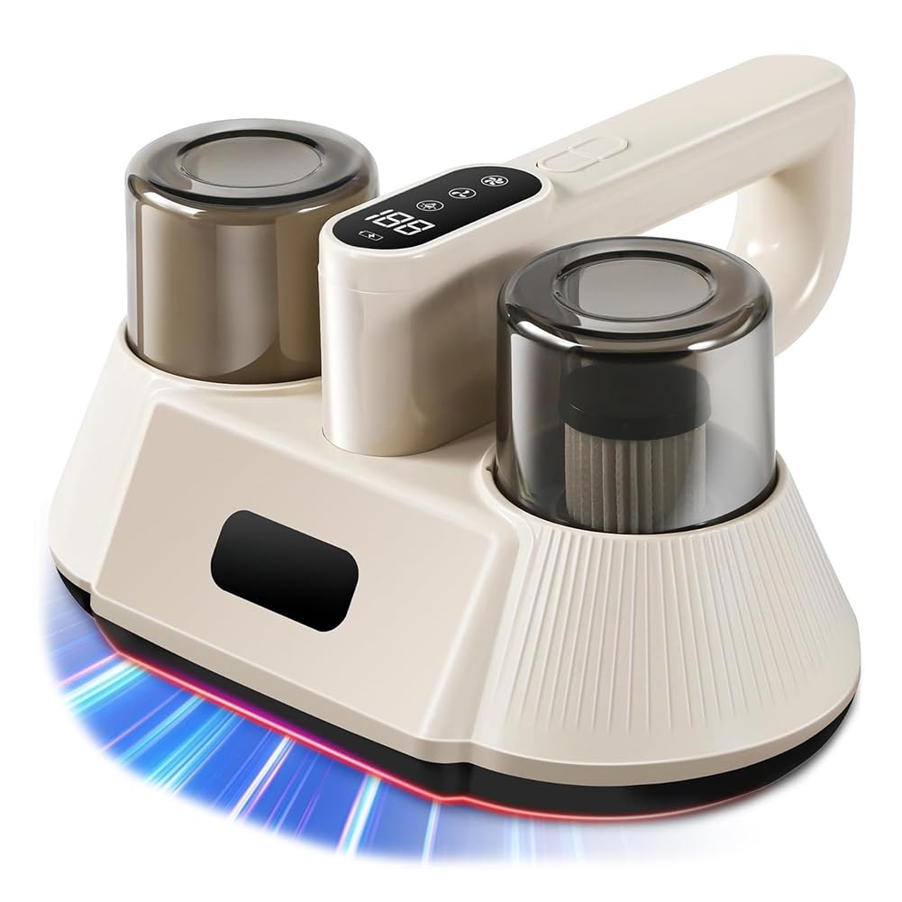Xnuiasqe As Shown Cordless Bed Vacuum Cleaner Powered Technology Handheld Vacuum Strong Suction Low Noise For Mattress Cleaning