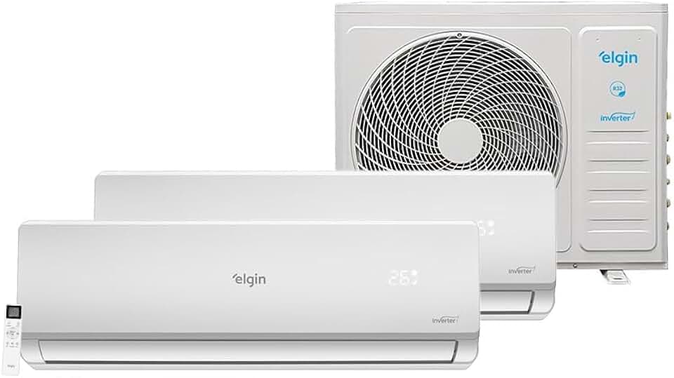 Ar Condicionado Bi Split Hi Wall Inverter Elgin Plus 2x9000 BTU/h Quente e Frio 45MTQE18C2CB – 220 Volts