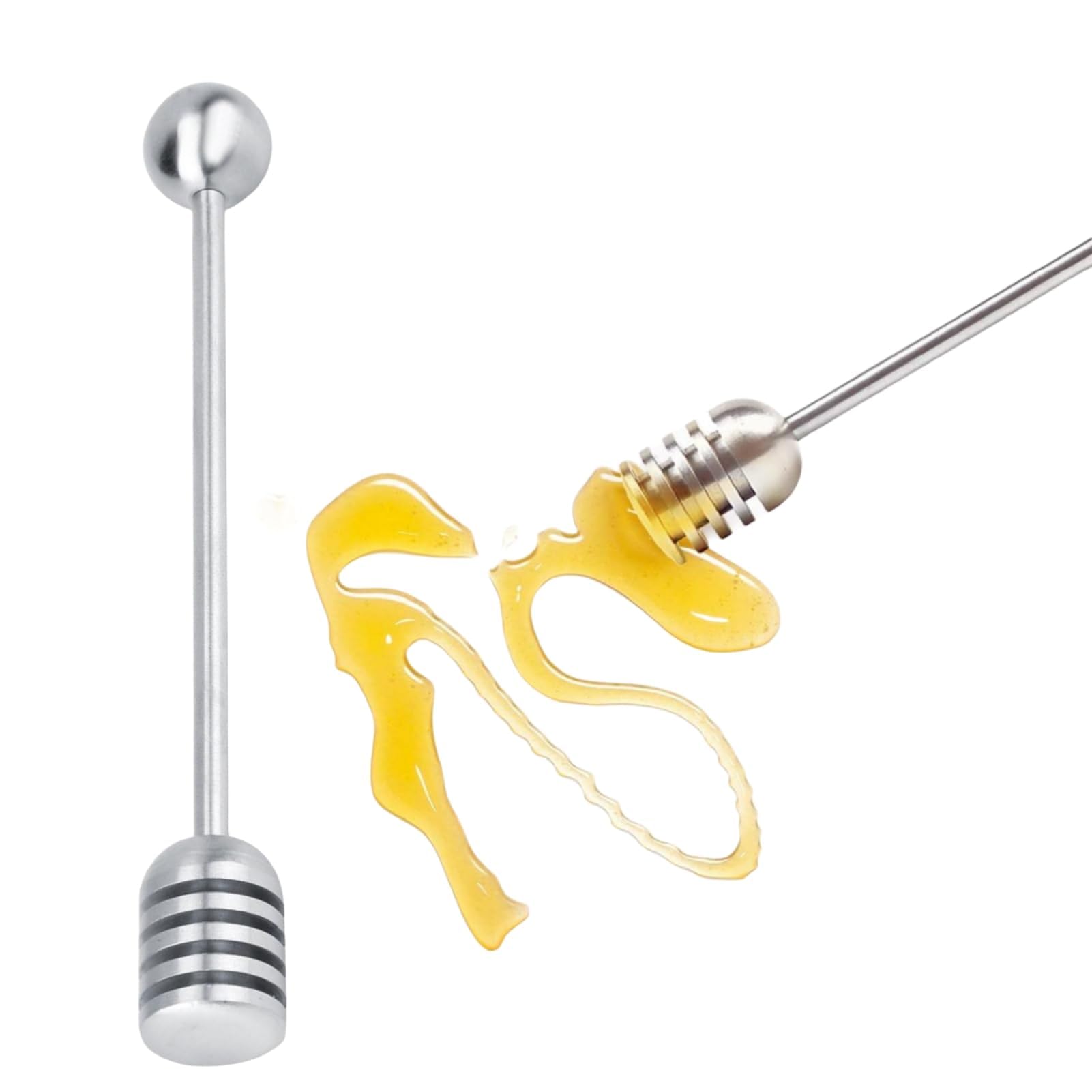 2 PCS Honey and Syrup Dippers, Honey Spoon Honeycomb Stick Spoon Stainless Steel Honey Dipper Stick Honey and Syrup Dippers Stirrer Spoon Mixing Stick Tool