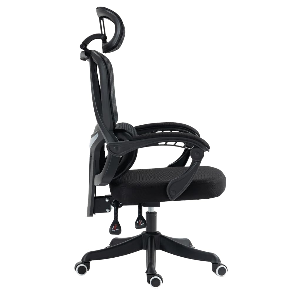 One Living Sedia da Ufficio FORMIDOUBLE Nera, Stile e Benessere nel Tuo Spazio di Lavoro - Meccanismo Synchro-Tilt, Comfort Premium e Design Affidabile per una Routine Lavorativa Inarrestabile