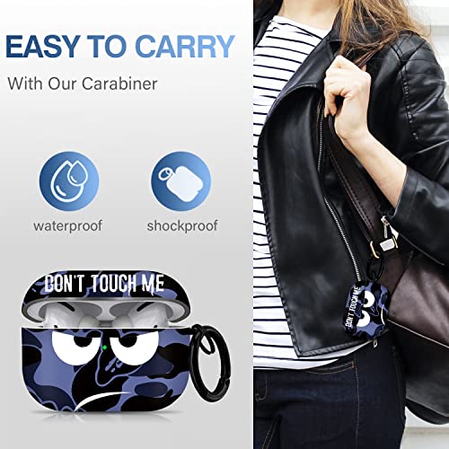 Image of for Airpods Pro 2nd Generation Case 2022, Don't Touch Me for Airpods Pro 2 Cover with Keychain Soft Cute Shockproof Cover for Women Men Compatible Apple AirPod Pro 2,Blue