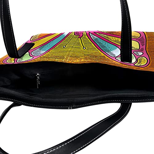 Sac fourre-tout à motif papillon coloré imprimé de qualité - 3