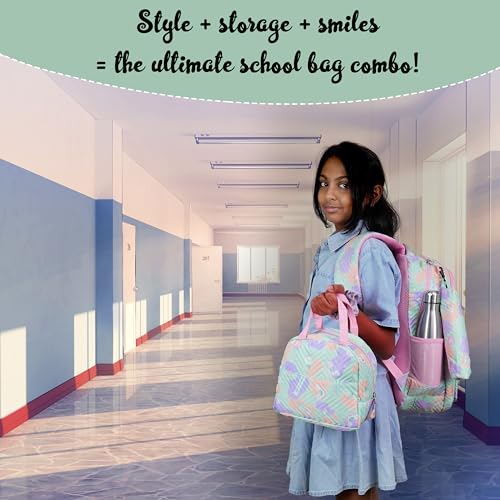 Image of Storite 3 PCS Kids School Backpack Set for Girls & Boys | 17 Inch Lightweight Backpack with Lunch Box & Pencil Case | Ice creame Print School Bag for Elementary, Middle & High School