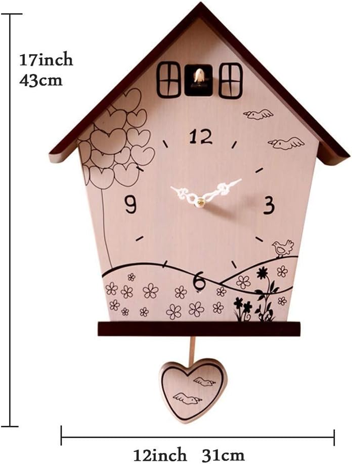 Bird Clock Simple Cuckoo Clock | Modern with Pendulum, Low Energy Consumption and Long-Term Use, Multi Scenario Application