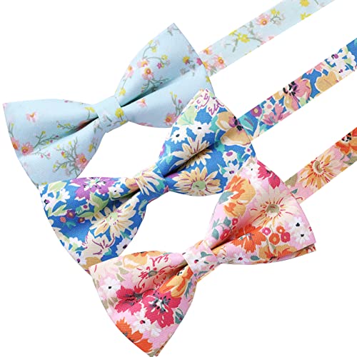 Image of AUSKY 8 PACKS Elegant Adjustable Pre-tied Bow Ties for Men Boys (1&4&5&6&8 Pack for option)