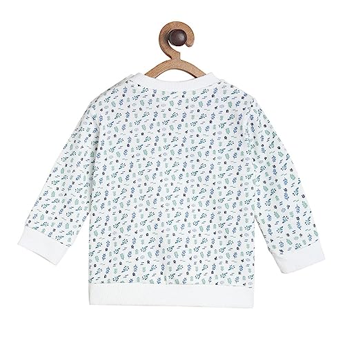 Image of miniklub Baby Round Neck Long Sleeve Knitted Cotton Sweat Shirt (White Color)