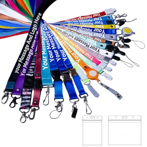 Cordones personalizados a granel, cintas para el cuello personalizadas con texto, logo o foto, llaveros duraderos con hebilla desmontable para tarjetas de identificación, profesores, estudiantes