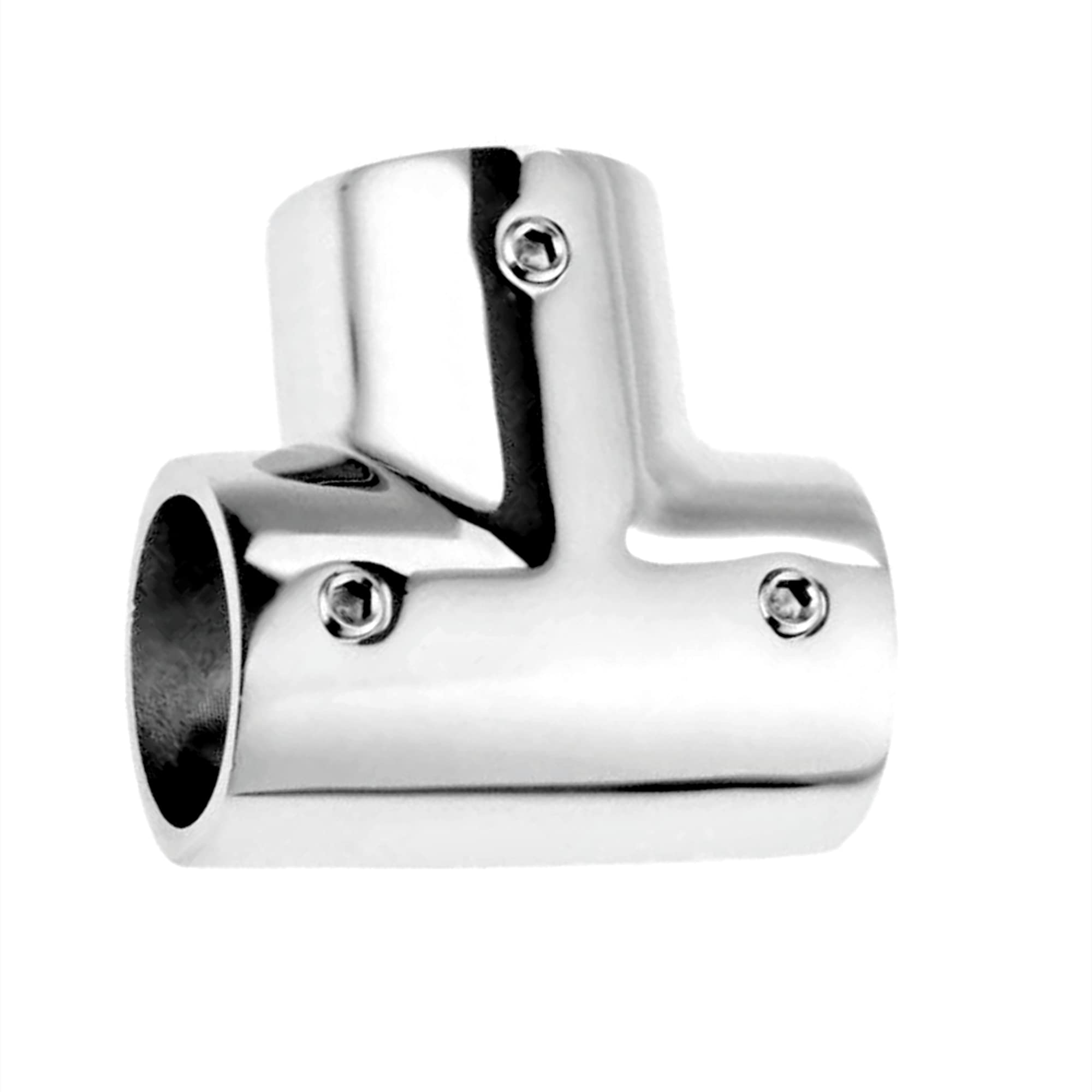 1Pack 90 Degree Marine 316 Stainless Steel Boat Handrail Tee Fitting Hardware, Pipe/Tube Connector Clamp Hardware Boat Accessories for Pipe/Tube 22/25