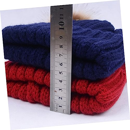 Knitted Hat for Boys and Girls Years Old Unisex Warm Beanie for Toddlers Cozy Black Faux Fur Cap2