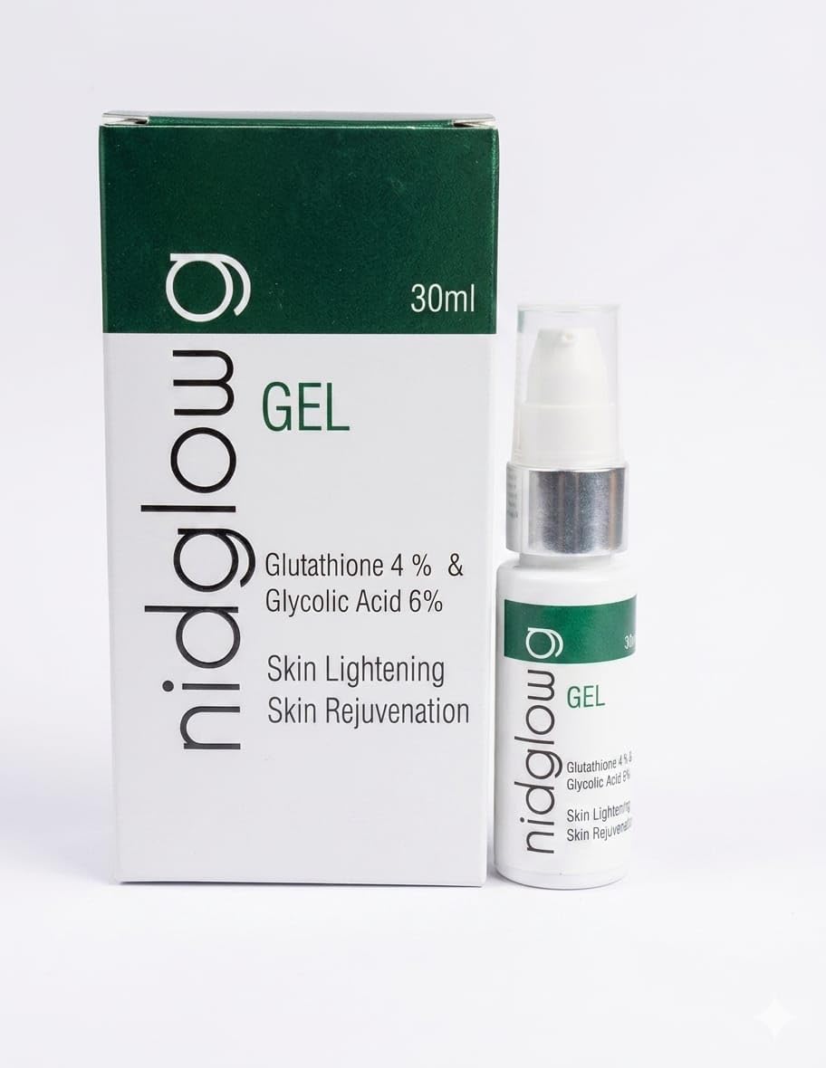 Nidaglow g Gel, Glutathione 4%, Skin Lightening, Skin Rejuvenation, 30ml Beauty