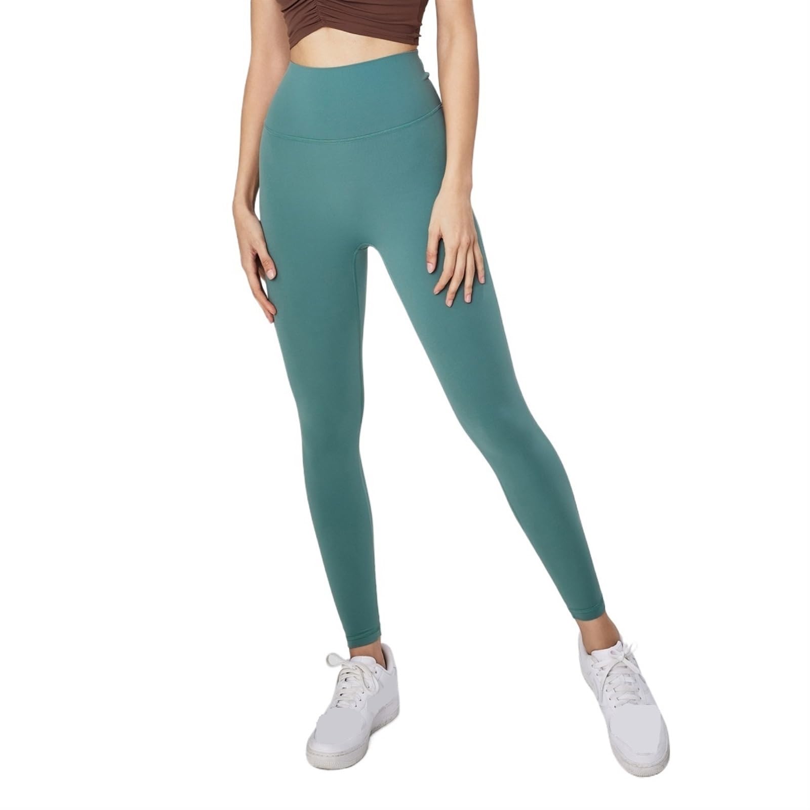 Pantaloni da Yoga da Donna con Tasca a Vita Alta Senza Cuciture, Leggings da Palestra antirotolamento, Leggings Scrunch Fitness, Collant, Abbigliamento da Yoga Leggings Yoga(Green,6/M)
